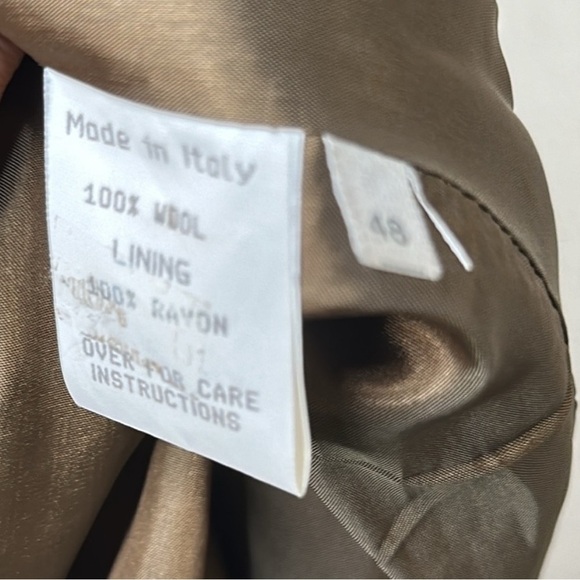 Dei Tre Neiman Marcus Wool Tweed Long Line Blazer Moss Green IT 48 (US L/12) - Picture 11 of 11